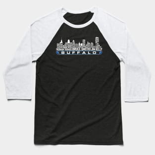 Buffalo Football Team All Time Legends, Buffalo Skyline Baseball T-Shirt